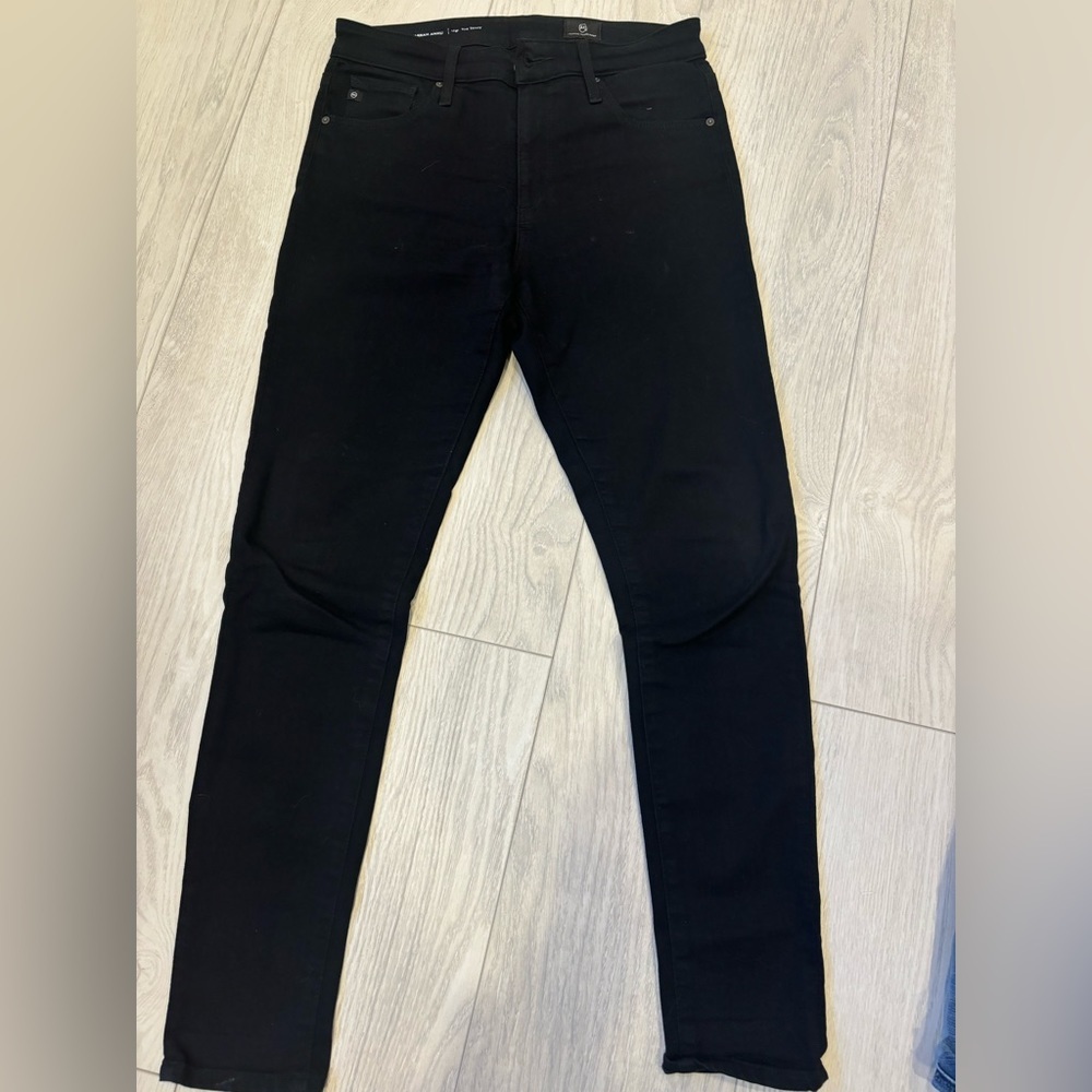 Ag Adriano Goldschmied High-Rise Black Jeans